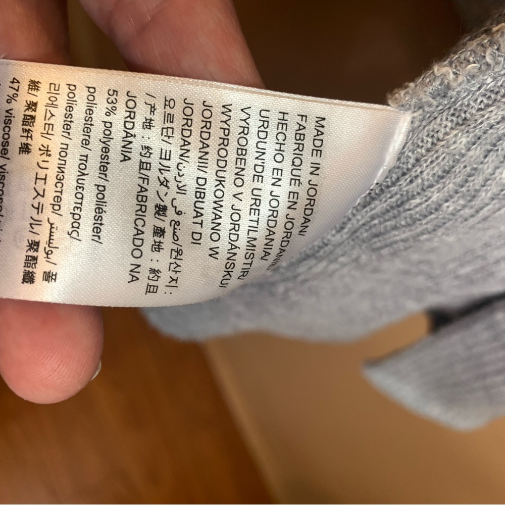 Calvin Klein Light Gray Ribbed Sweater - L - Picture 5 of 8